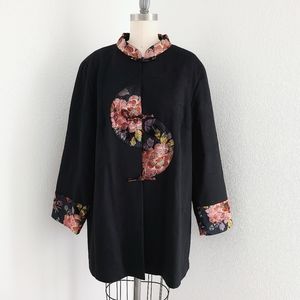 Oriental mandarin collar Coat jacket